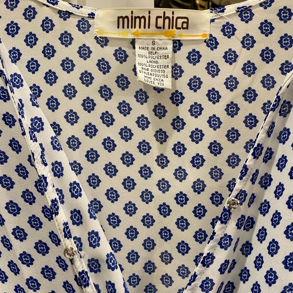 Blue Patterned Romper - Picture 3 of 4